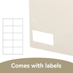 Bagnizer Large 42 Quarts Collapsible Stackable Storage Bins Cube with Lids [3-Pack] Foldable Fabric Linen Storage Boxes, Closet Organizer Baskets with Label for Home (16.7 x 12 x 12, Beige)